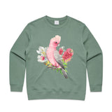Australian Galah Bird in Sage Jumper