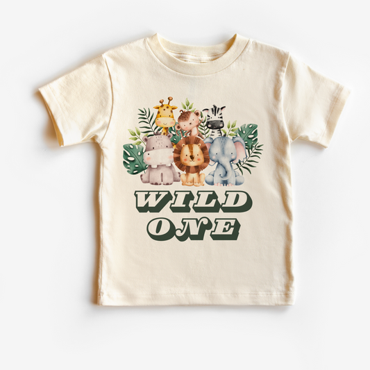Wild one Safari Birthday t shirt for kids