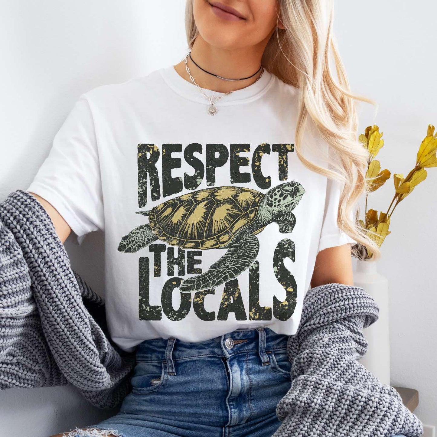 Respect the Locals Turtle Graphic shirt