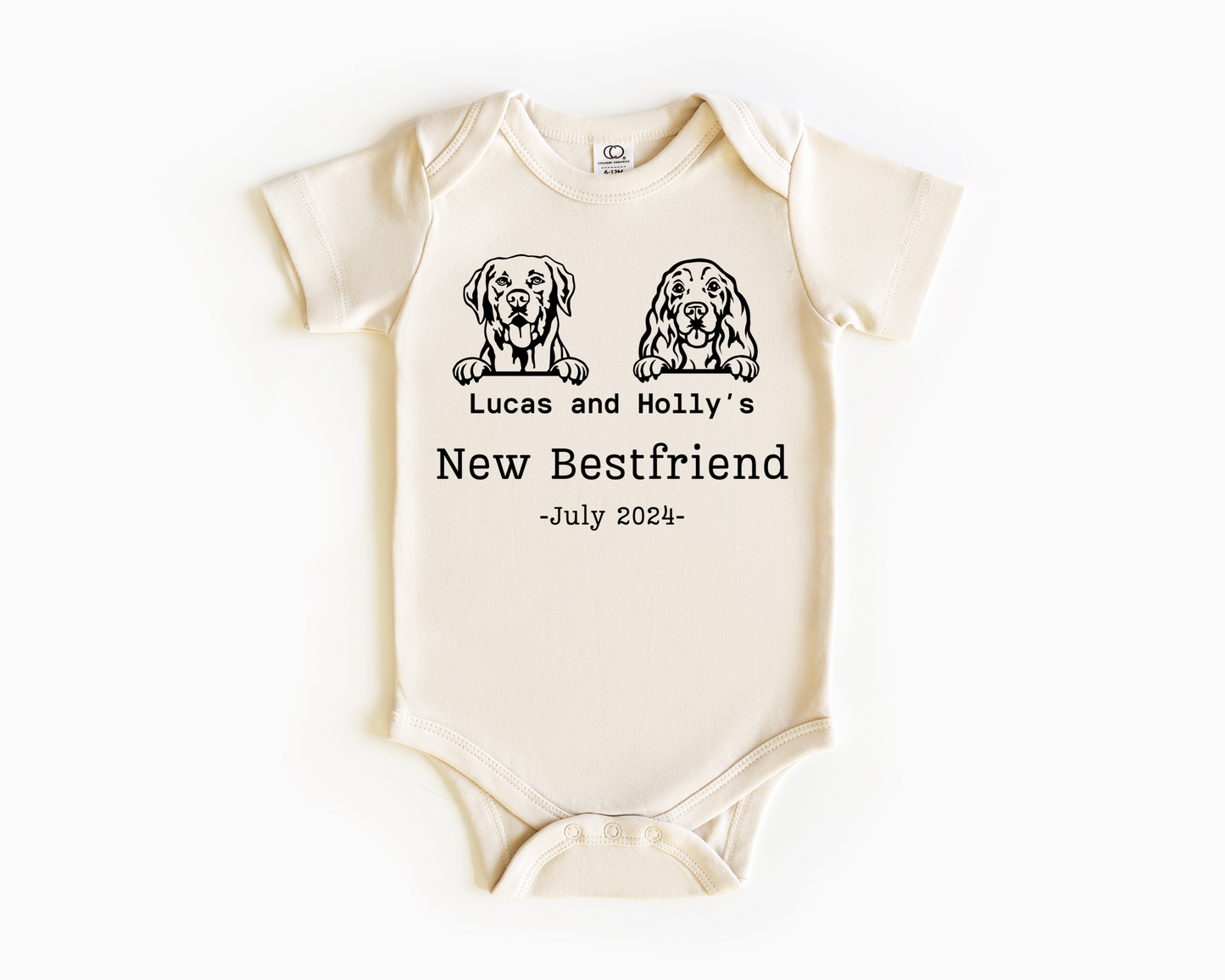 Dogs New Bestfriend Baby Onepiece for Pregnancy Announcement