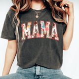 Mama flowers in Comfort Colors Pepper
