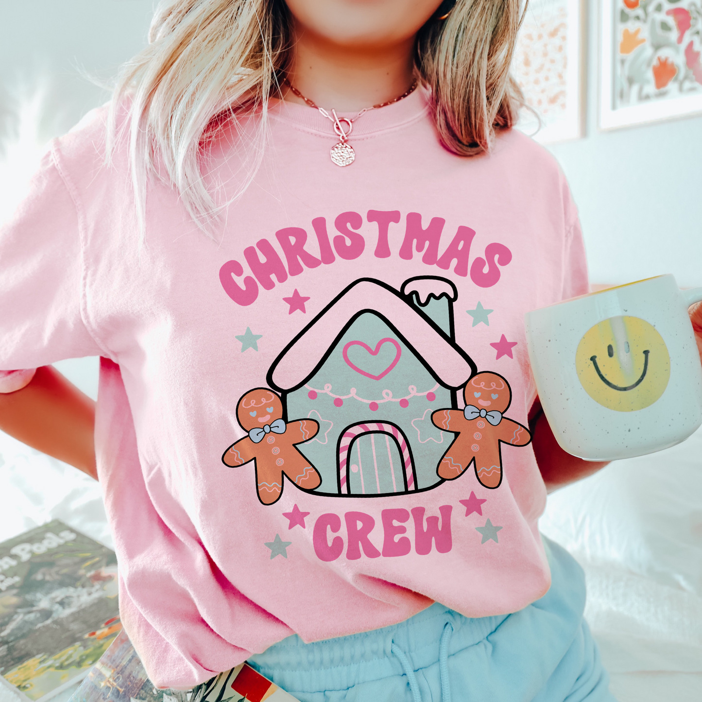 Christmas Crew T shirt in Comfort Colours