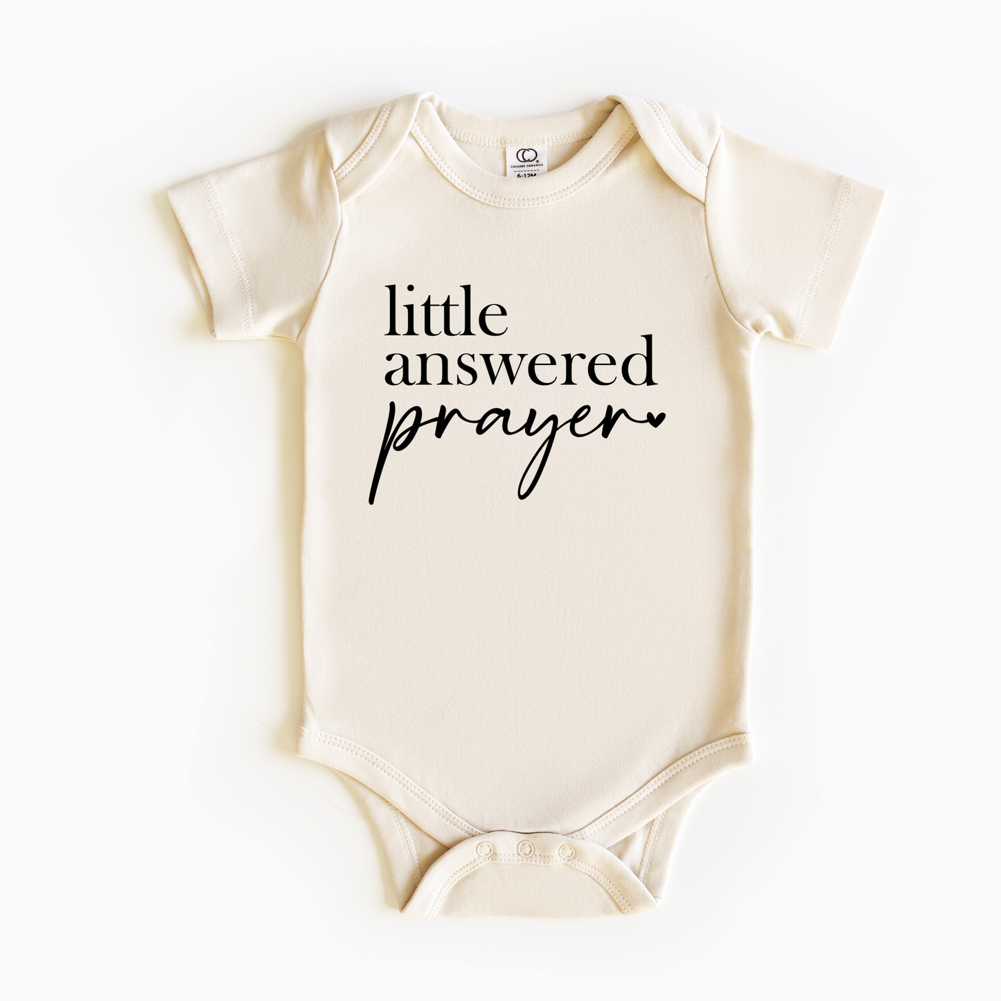 Little Answered prayer Baby Onepiece for Pregnancy Announcement