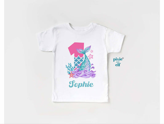 Personalized Mermaid Birthday Shirts