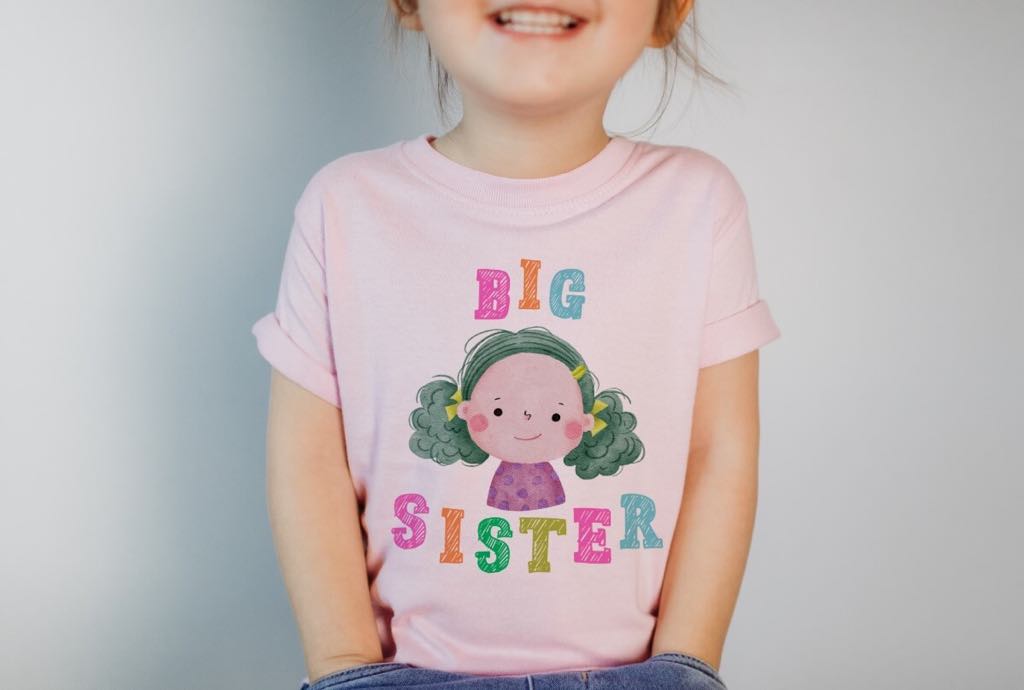 Big Sister shirt in pink