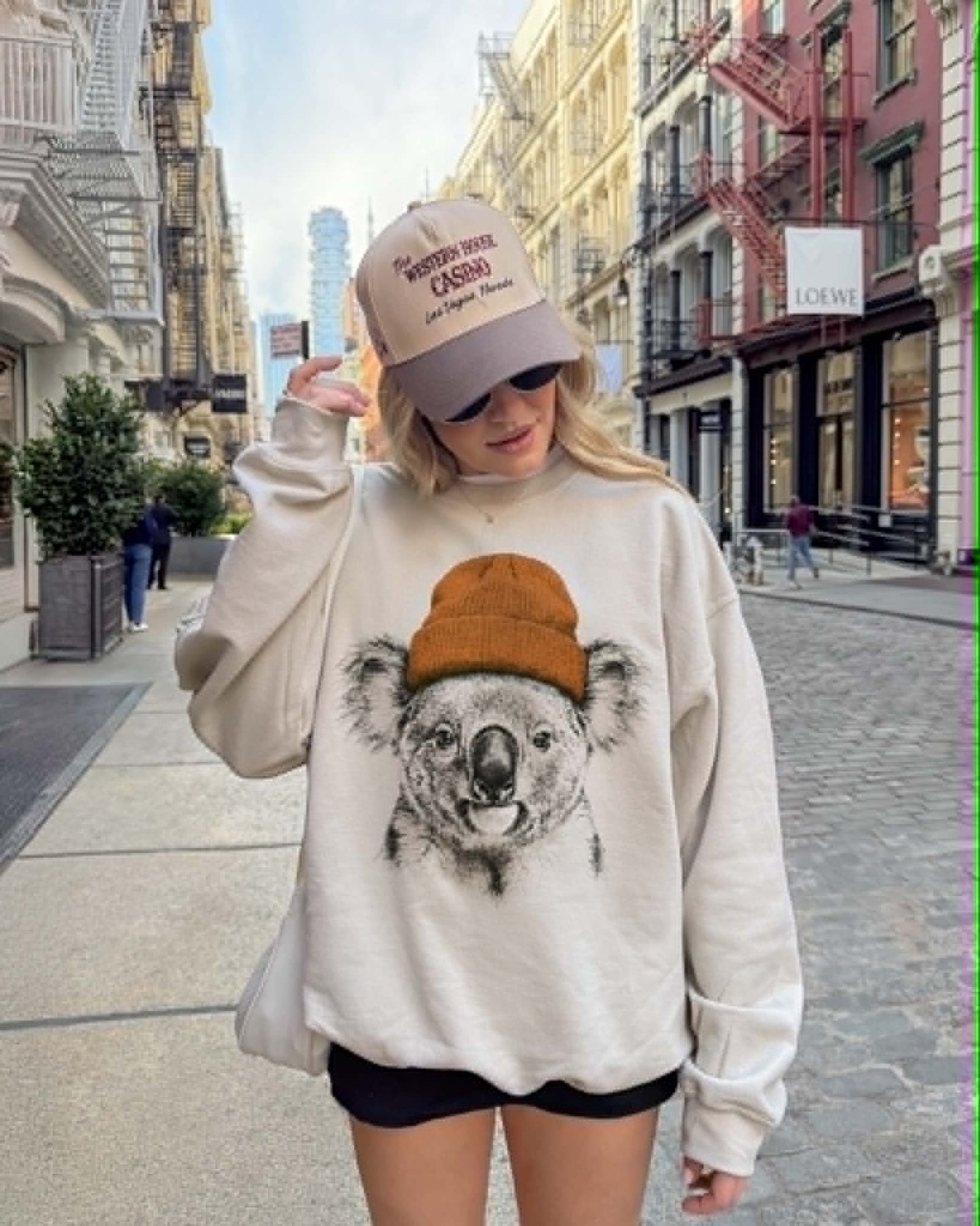 Koala with Beanie Sweatshirt