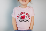 I love you Valentines day kids t shirt