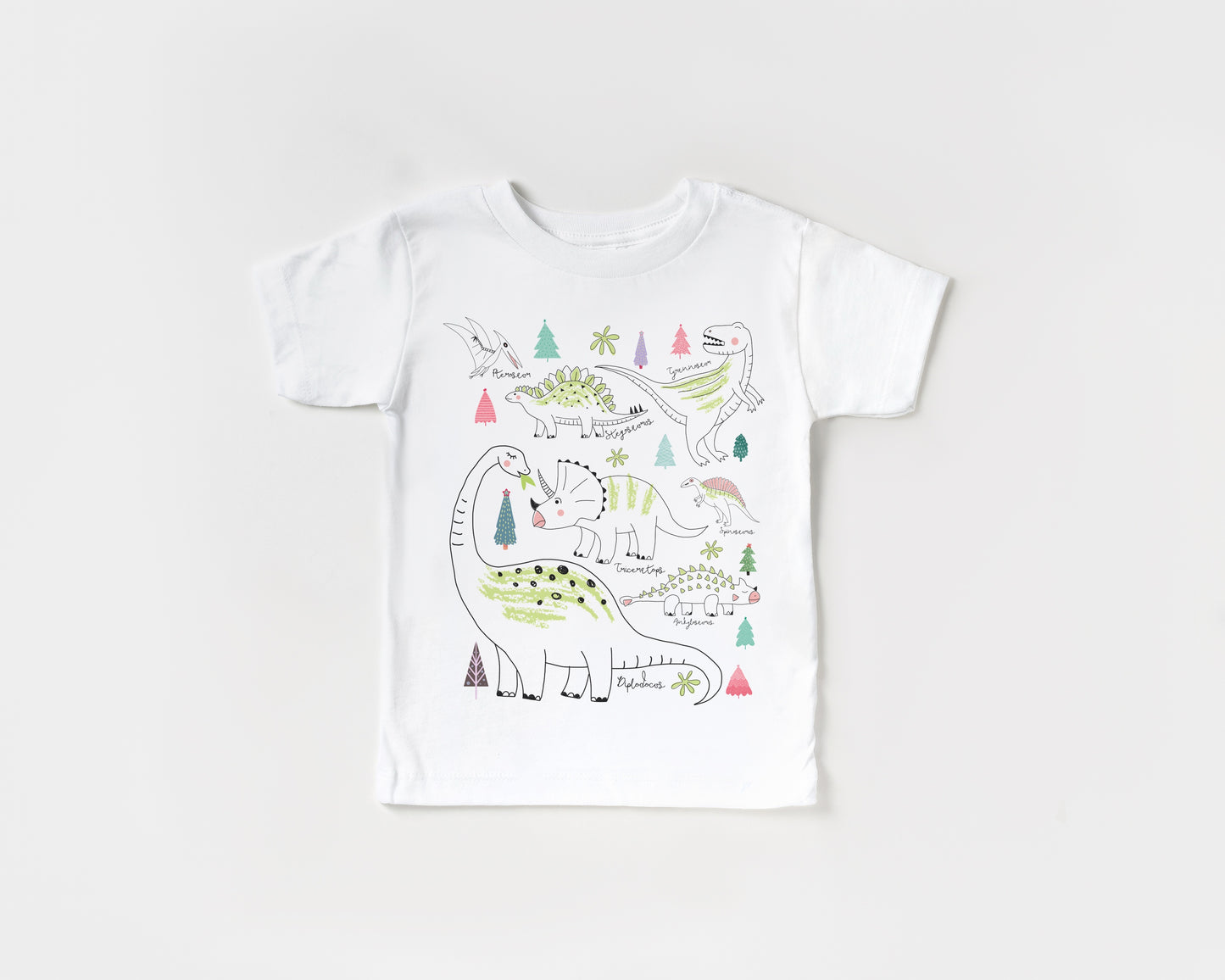 Dinosaurs Christmas Doodle shirt for Kids