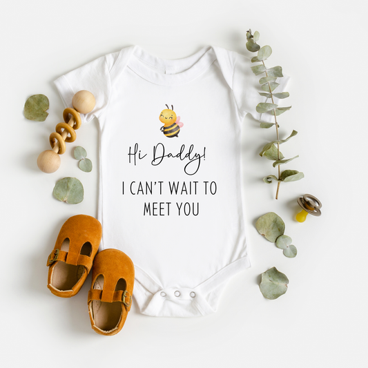 Hi Daddy Surprise Baby Onepiece for Pregnancy Announcement