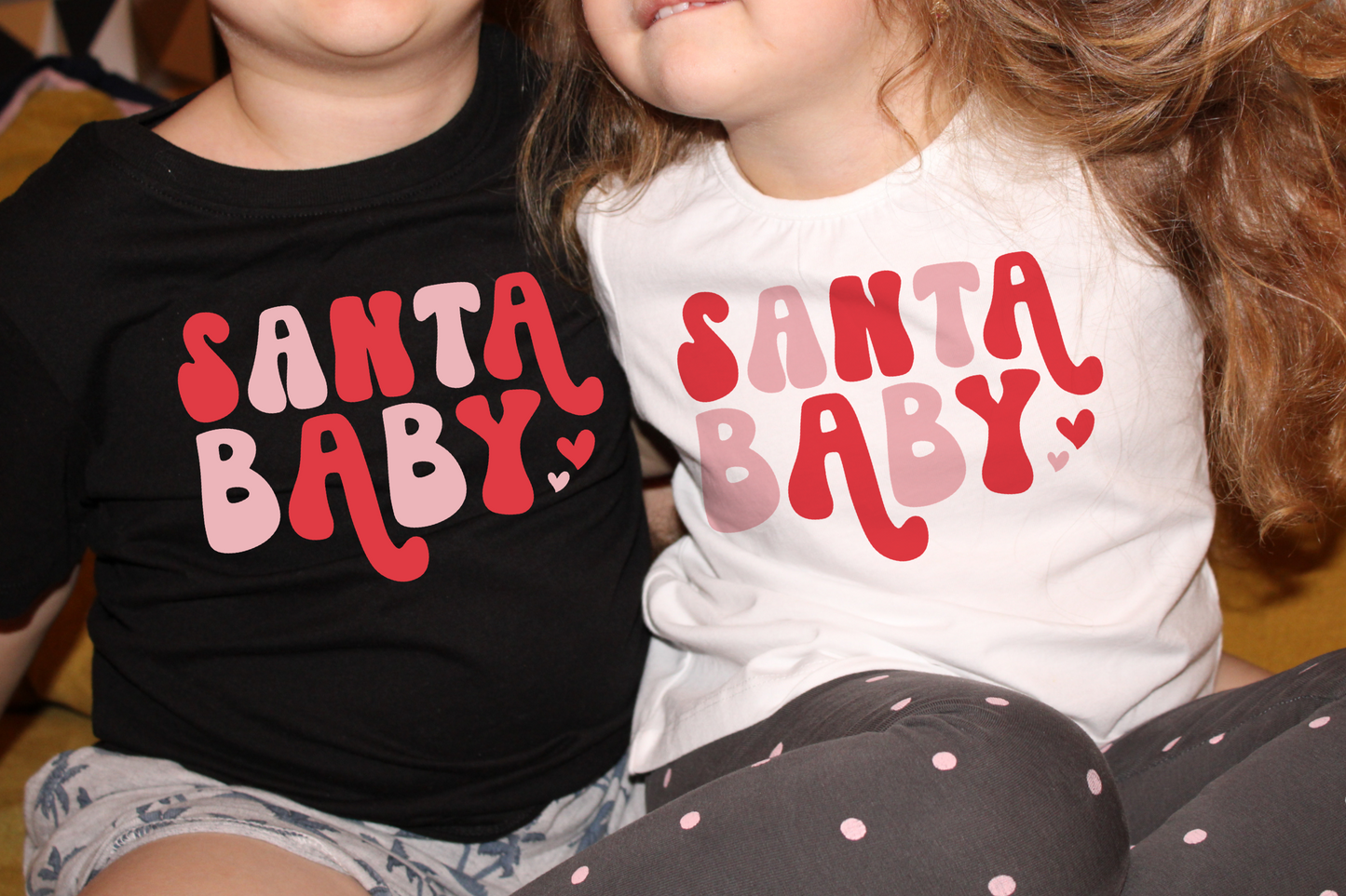 Santa baby kids Christmas t shirts