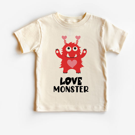 Love Monster Valentines day kids t shirt