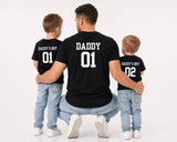 Back view of matching Daddy and Daddy's boy shirts
