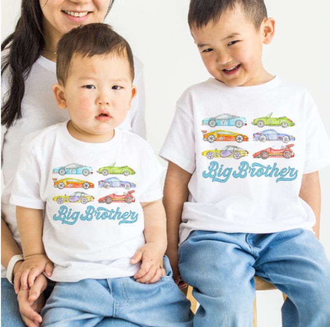 Big Brother Vintage Race Cars T-Shirt