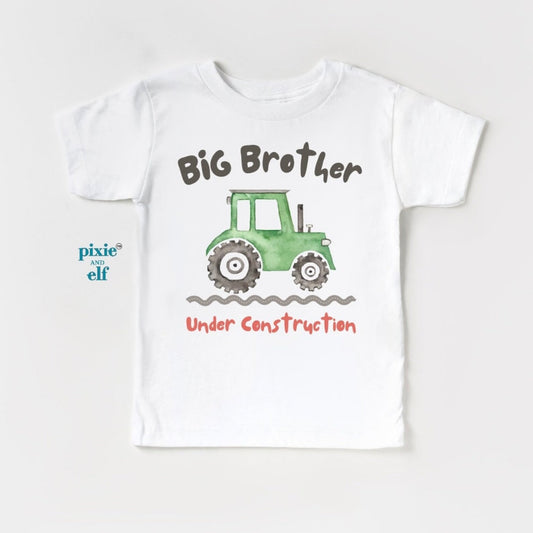 Big Brother Little Brother Tractor Bodysuit