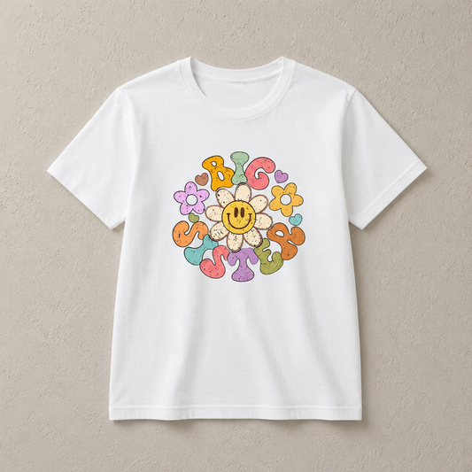 Big Sister Floral Shirt for Pregnancy Announcement