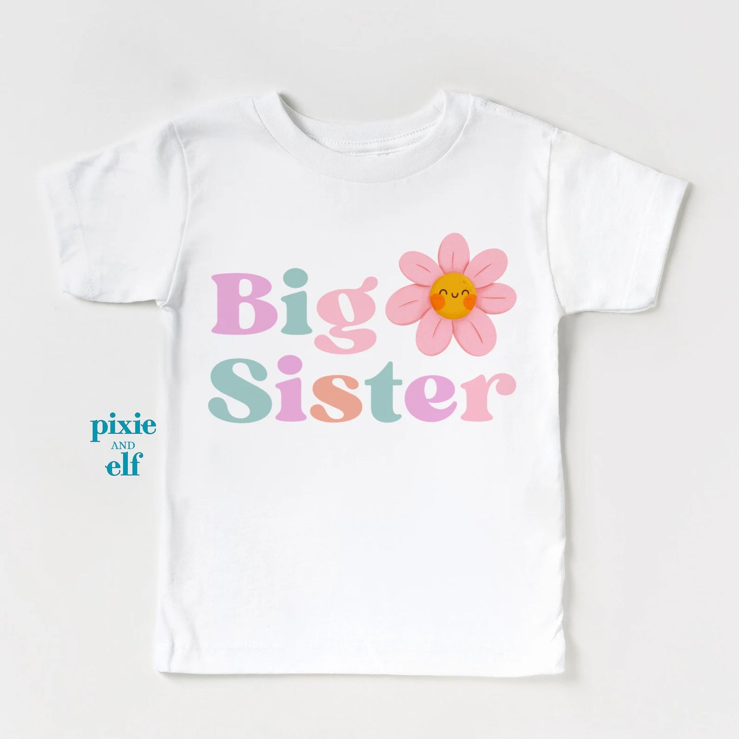 Big Sister Pastel flower Shirt