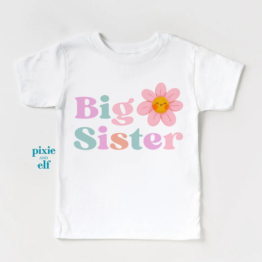 Big Sister Pastel flower Shirt