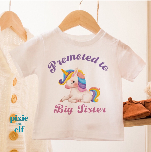 Promoted to Big Sister Unicorn Shirt
