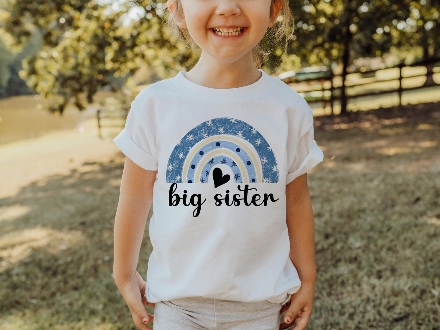 Big Sister Blue Retro T Shirt