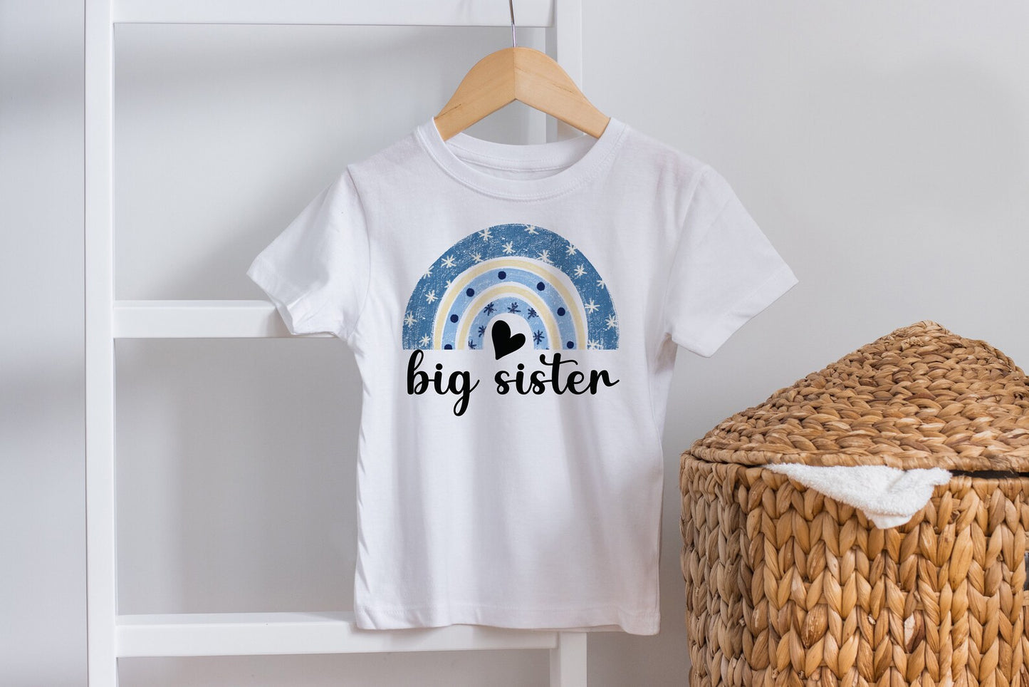 Big Sister Blue Retro T Shirt