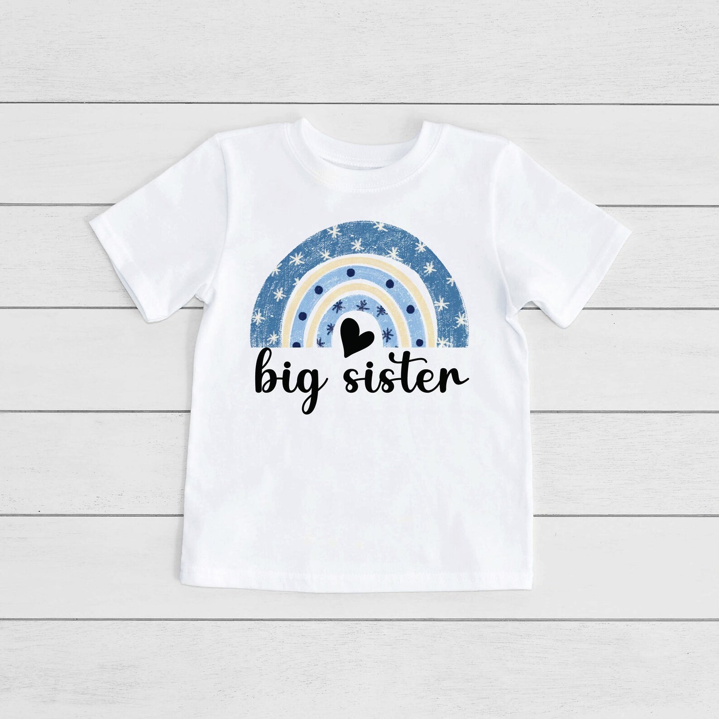 Big Sister Blue Retro T Shirt