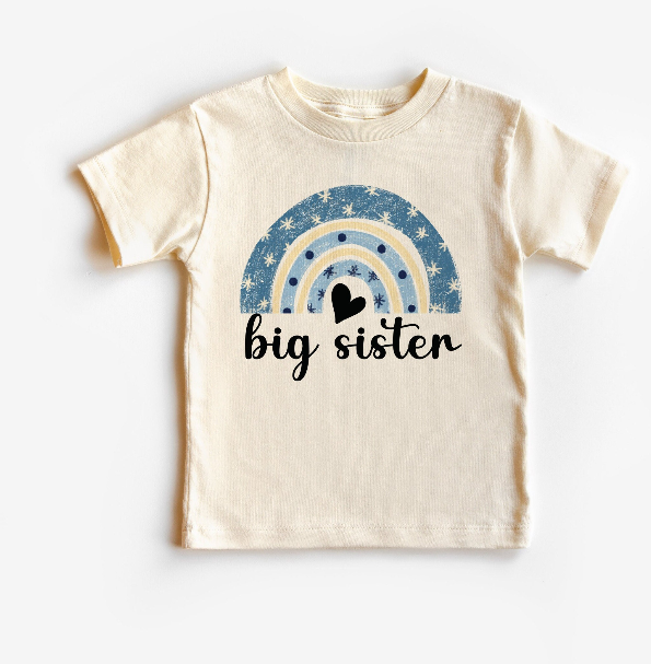 Big Sister Blue Retro T Shirt