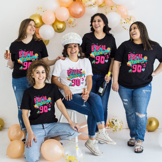 Bride of the 90’s and Bach of the 90’s t shirts