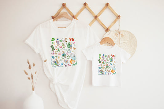 Mama and Mini Bunny Cottagecore Tee