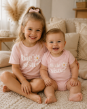 Big Sister and Little Sister Shirt and bodysuit in Pink