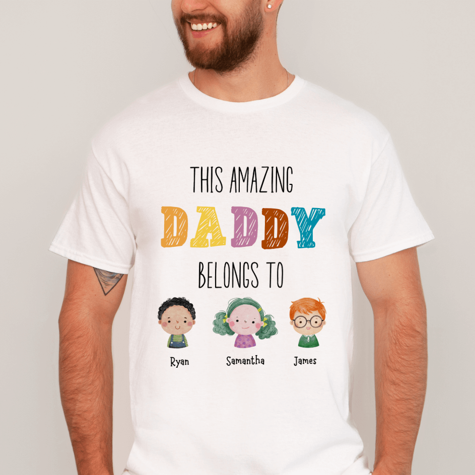 Custom Dad shirt with kids name