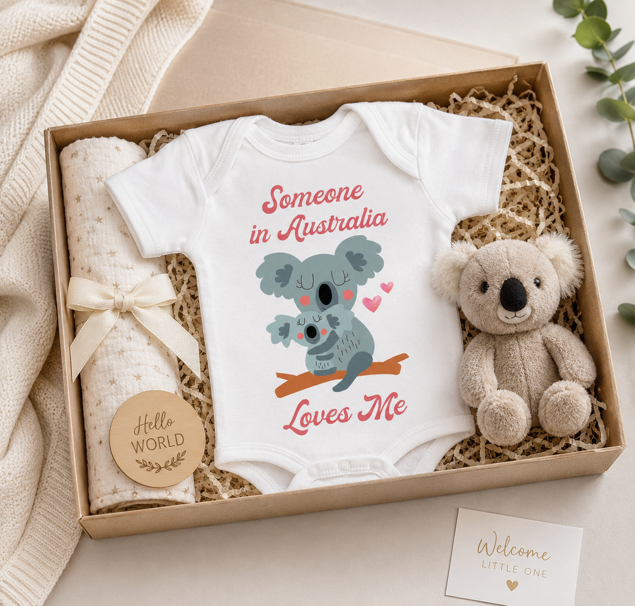 Someone in Australia Loves Me Cute Koala Family Matching T-Shirts