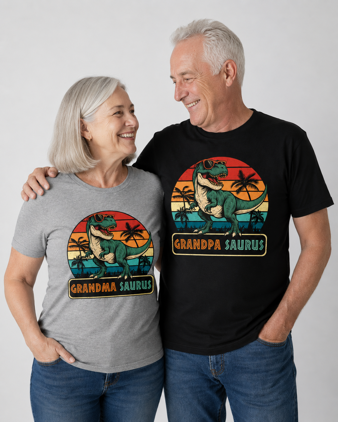 Grandpa Saurus Retro T-shirt