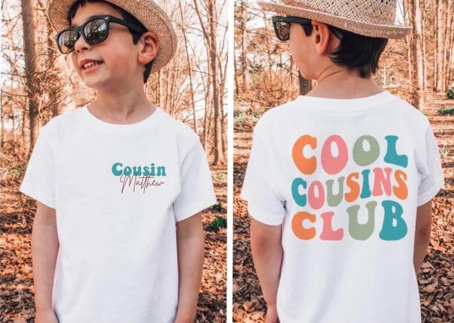 Cool Cousins Club, Personalized Retro Cousin Tee
