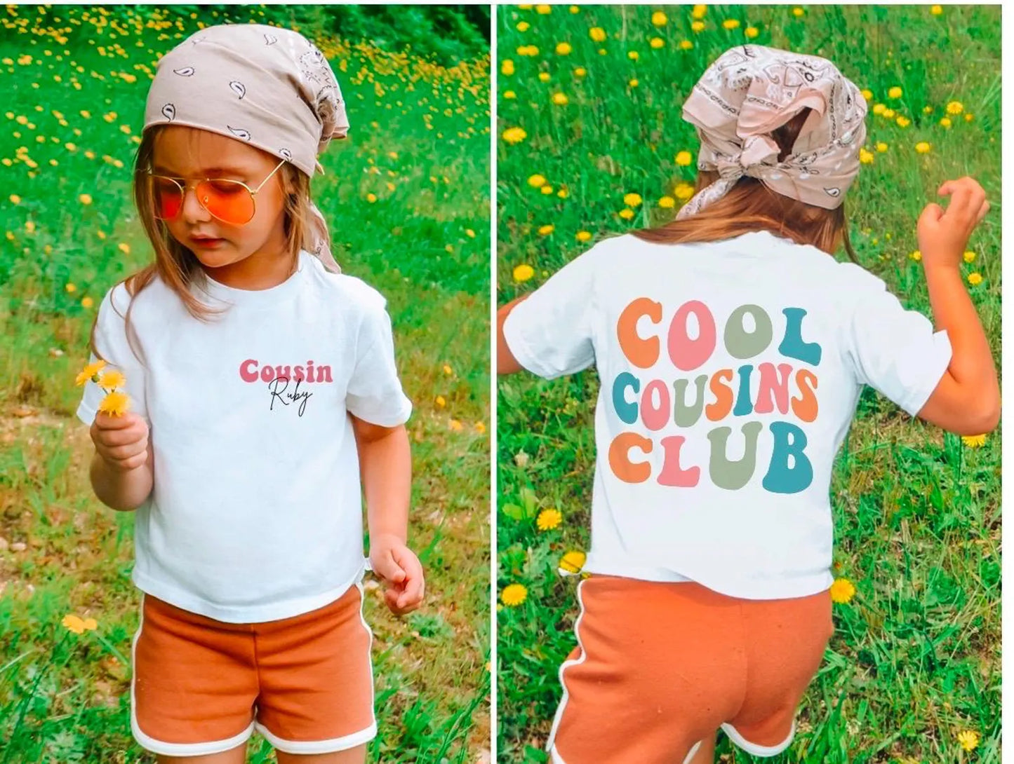 Cool Cousins Club, Personalized Retro Cousin Tee