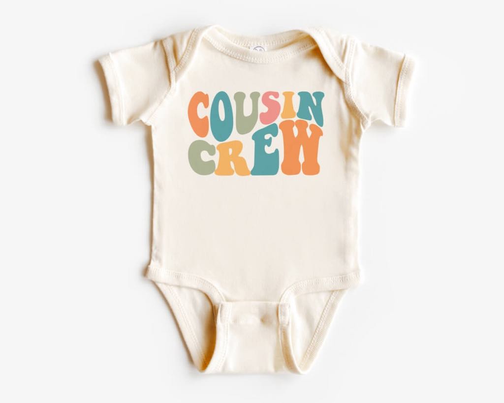 front view of Cousin Crew bodysuit