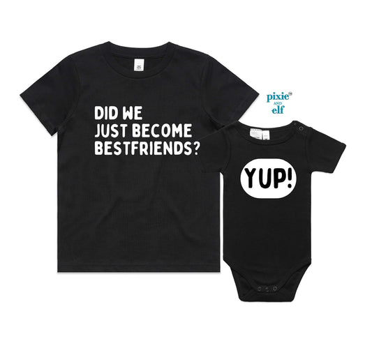 Did we just Become best friends? Yup! matching dad and child shirt