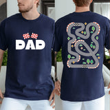 front and back view of Race Track Shirt for Dad