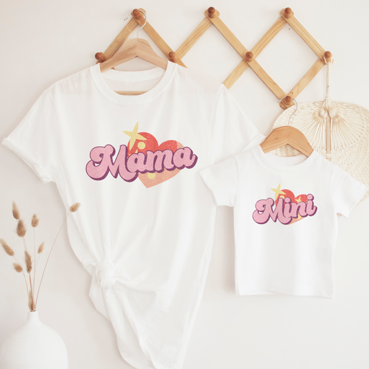 Matching Mama Mini pink Valentines shirt