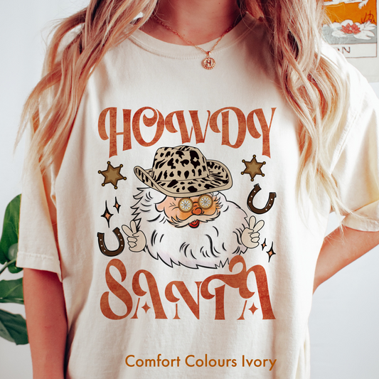 Howdy Santa Christmas t shirt