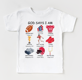 Self Affirmation T Shirts Collection God Says Iam 5