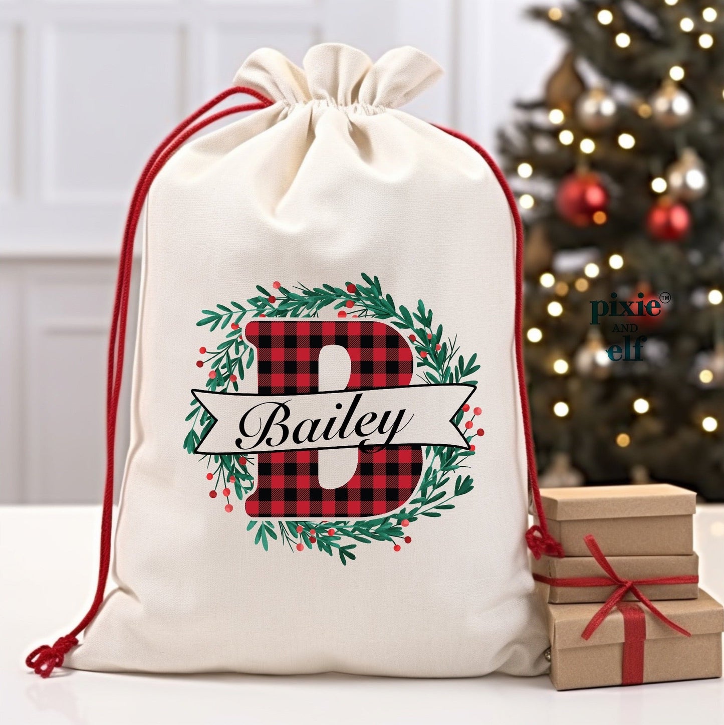 Santa Sack with Monogram Name