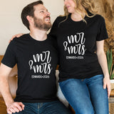 Mr. and Mrs. Custom Name and Date Shirts