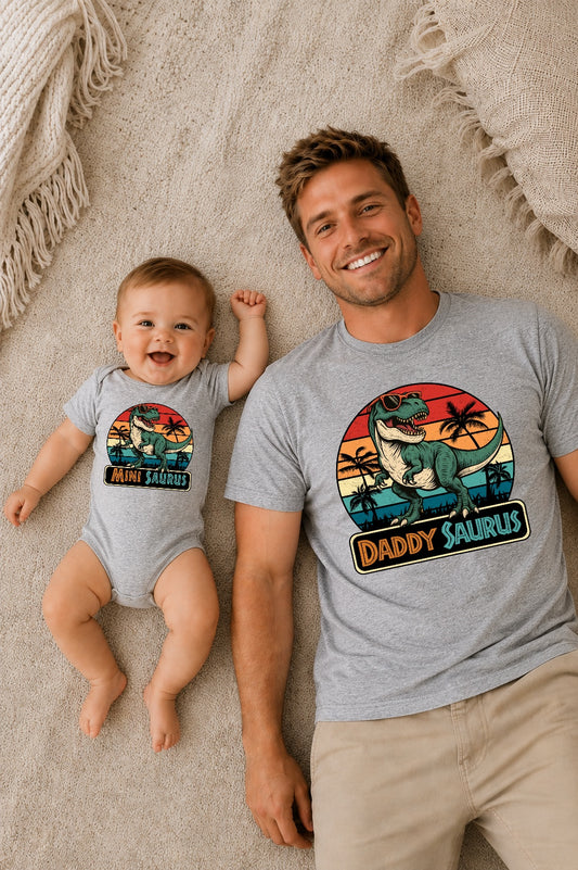 T-Rex Daddy and Mini Shirts