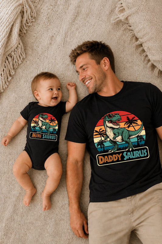 T-Rex Daddy and Mini Shirts