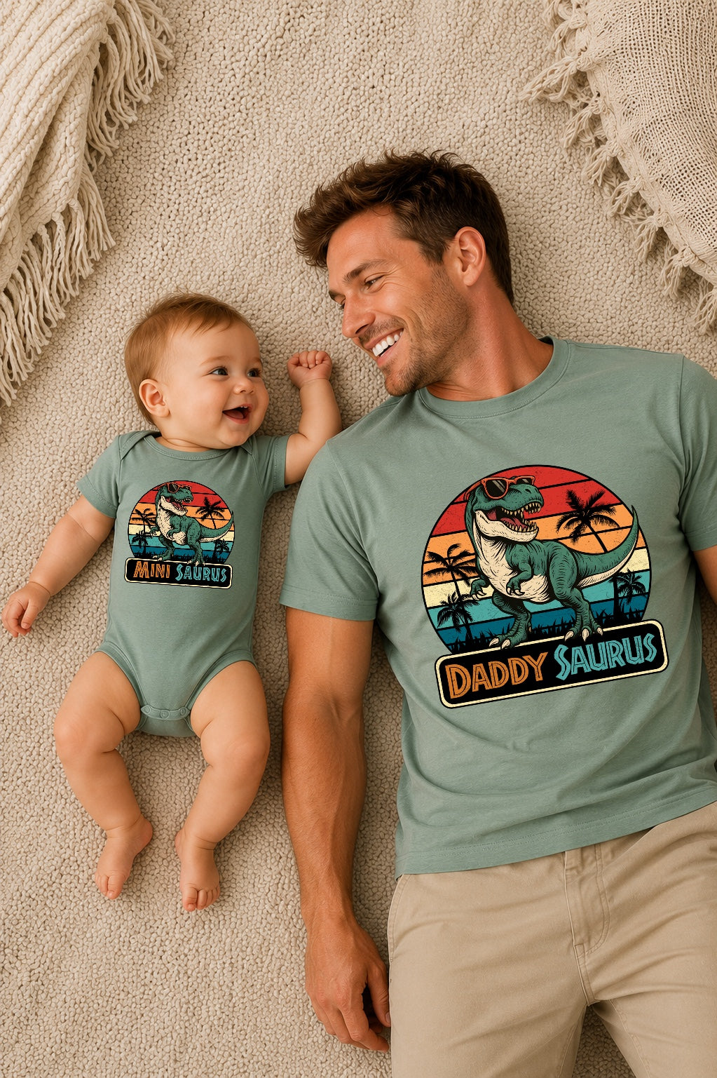 T-Rex Daddy and Mini Shirts