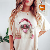 Ivory Santa Peace Out Christmas T-Shirt