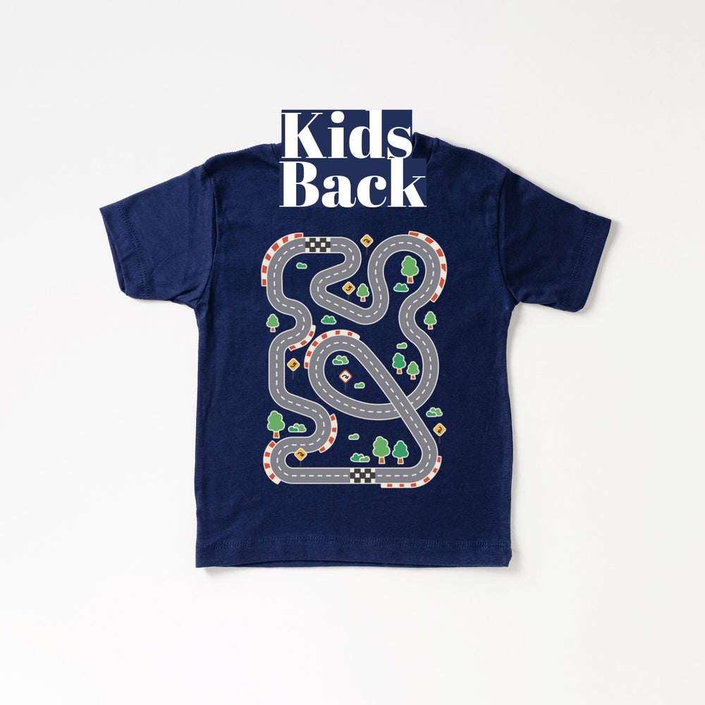 Back view of Race Track Shirt for Kids