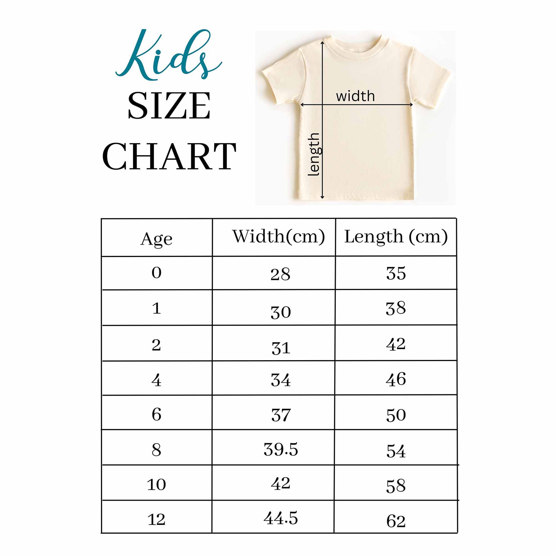 Kids Size Chart