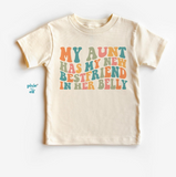 Retro Groovy Aunt Pregnancy Announcement T-shirt