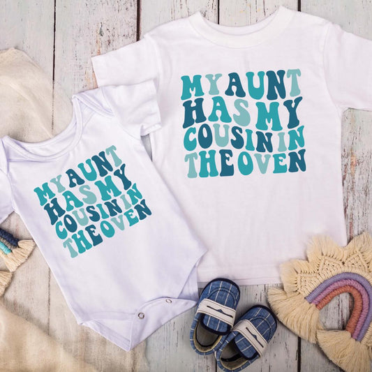 Aunt’s Pregnancy Humor Baby Onesie & Toddler Tee Combo